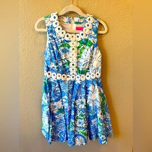 Lilly Pulitzer Girls Idala Dress Frenchie Blue Suns Out
